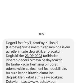 FastPay Üyelik İptali İşlemi