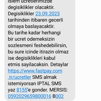 Üyelik İptali FastPay Üyeliği