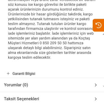 Koçtaş Online Ürün Fiyaskosu