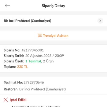 Trendyol Yemek Adreste Bulunamadı Hadisesi