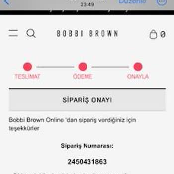 Bobbi Brown Siparişim 1 Aydır Elime Ulaşmadı