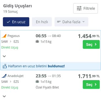 Pegasus Bilet Artışı ve Eksik Bilgi