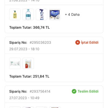 Migros İndirimli Ürün Gösterip Siparişin Geleceği Saat İptal Edilmesi