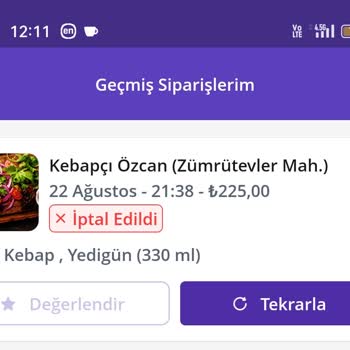 Getir Yemek Para İadesi Yapmıyor