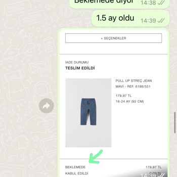 Zara'nın İade Ücretini Ödememesi