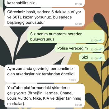 WhatsApp Bilinmeyen Farklı Numara