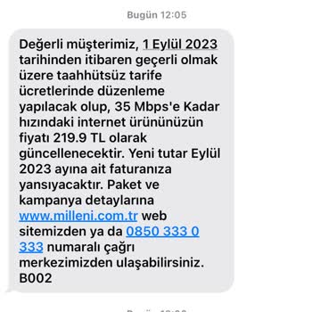 Millenicom İnternet Fiyat Değişikliği