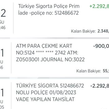 Türkiye Sigorta Konut, Eşya Ve Ailem Ziraat Güvencesinde Poliçe İptali