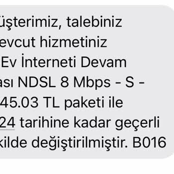 Vodafone Evde İnternet Başvurum Harici Onaysız Başka Tarifeye Geçirdi