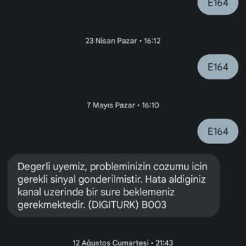 Digiturk İstemediğim Halde Tek Seferlik Maç Açılıp Ücretin Faturama Yansıtılmış