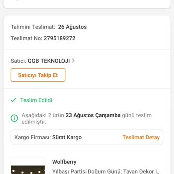 Trendyol Ggb Teknoloji Yanlış Ürün