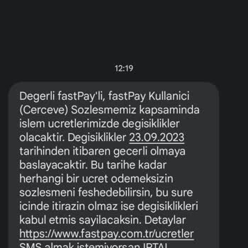Fast Pay Üyelik Sonlandırma