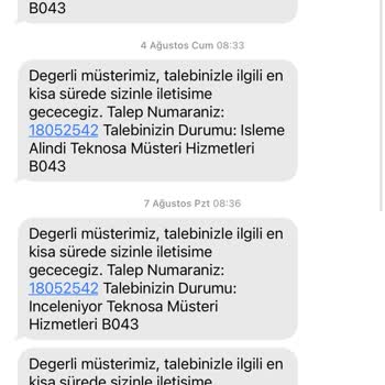 Teknosa Yanlış Ürün Geldi Ve Değiştirilmedi
