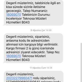 Teknosa Yanlış Ürün Geldi Ve Değiştirilmedi