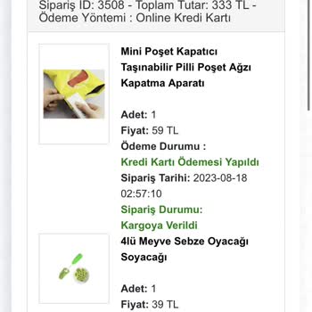 Vav Pratik Ürünlerim Gönderilmedi