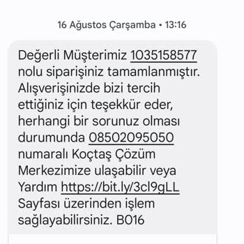 Koçtaş Masa Sandalye Siparişim Kırık Geldi Ve İlgilenilmedi