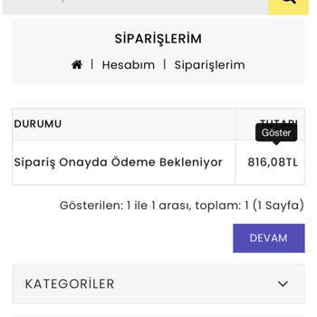 Geldimarket Alışveriş Sorunu