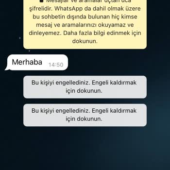 WhatsApp İstenmeyen Mesaj Aldım