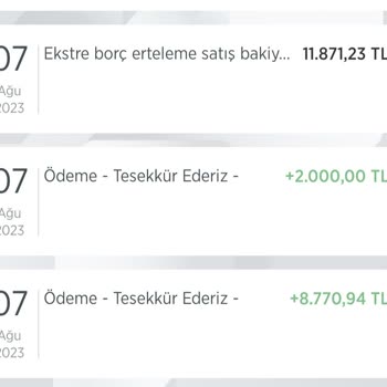 Ziraat Bankası "ekstre Borç Erteleme Satış Bakiyesi" Sorunu