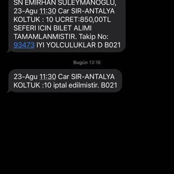 Zümrüt Turizm Otobüs Bileti Aldım