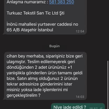 Bruderoyuncak.com Bilgim Dışında Geri İade Edilen Kargo