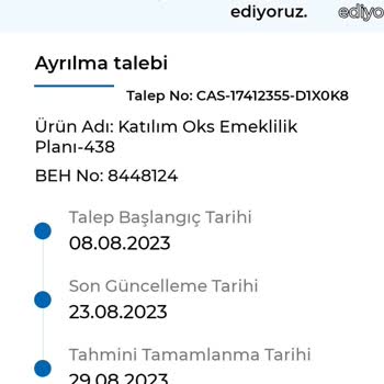 Anadolu Hayat Emeklilik İptal Etme Çilesi...