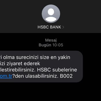 HSBC Bankası Vadesiz Türk Lirası Hesabı Açmıyor