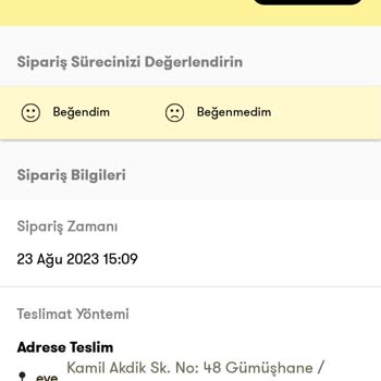 Cepte Şok Ürün Olmaması Teslimat