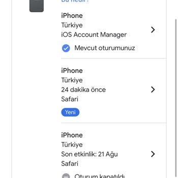 iPhone Hesaplarıma Başka Cihazlardan Giriş Yapılıyor
