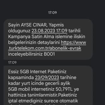 Türk Telekom Müşteri Hizmetlerine Bağlanmak İsterken Ek Paket Yaptı