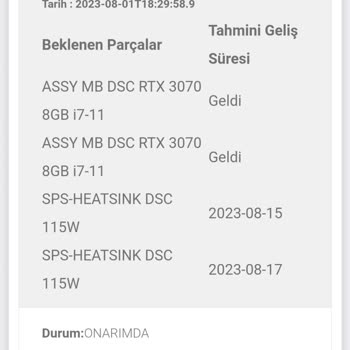 HP Omen 20 İş Günü Geçti Ürün Teslim Etmiyor.