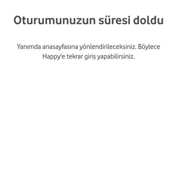 Vodafone Oturumunuz Doldu Suresi