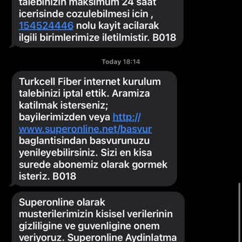 Turkcell Superonline Başvuru Süreci Sorunu