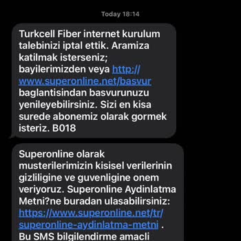 Turkcell Superonline Başvuru Süreci Sorunu