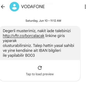 Vodafone İade Linki Çalışmadı Ve İade Yapmıyor