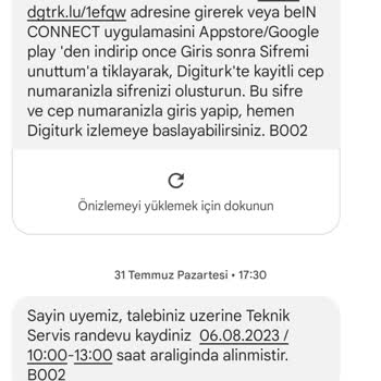 Digiturk Kuruluma Gelmedi :(