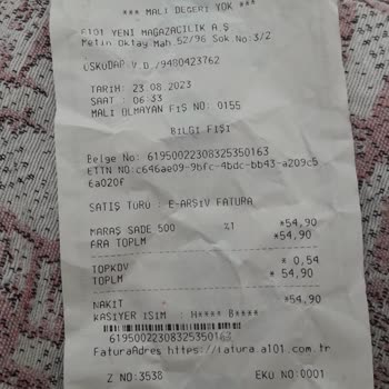 A101 Kasiyer Çalışanın Agresif Olması