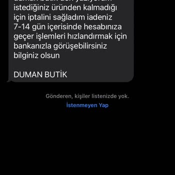 Duman Butik Sistemde Var Olan Elbisenin Olmaması
