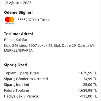 Morhipo Firmasından Ürünüm Gelmedi.