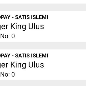 Burger King İki Kez Ücret Alınması