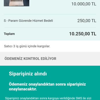 Sahibinden.com Param Güvende İşlem Usulsüzlük
