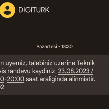 Digiturk Kurulum Randevusuna Gelinmedi