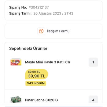 Migros Sanal Market Teslim Edilmedi Siparişim