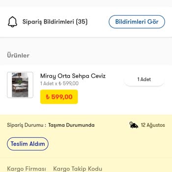 Cepte Şok Tan Aldığım Ürün Teslim Edilmedi.