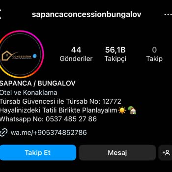 Sapancaconcessionbungalov (Instagram) Kötü Niyetli