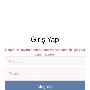 Yemeksepeti Kurye Onay ( Devam Eden Kontrat Bulunmuyor Hatası)