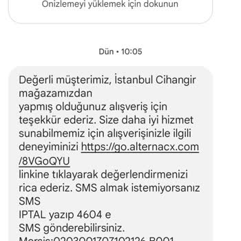 Carrefour SA Yapmadığım Alışverişin Mesajı Geliyor
