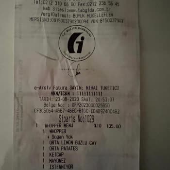 Burger King Hizmet Kalitesi Yetersizliği