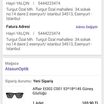 Atasun Optik Yanlış Fiyat,Müşteri Mağduriyeti