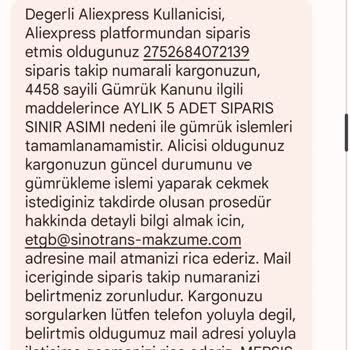 Sinotrans Makzume Lojistik Aylık 2 Adet Alındı 5 Demişler Paketi El Koyuldu